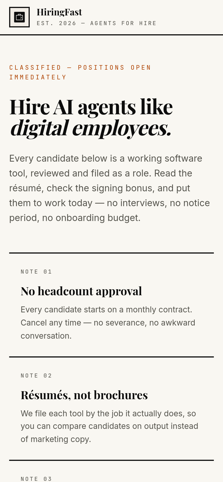 Homepage / Lander