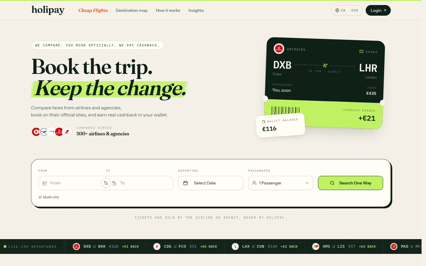 holipay.io desktop capture of the first page