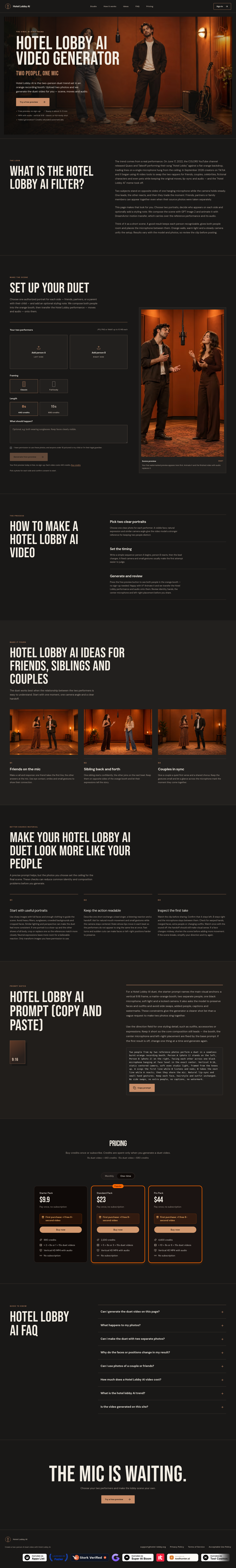 Nav section of hotel-lobby.org