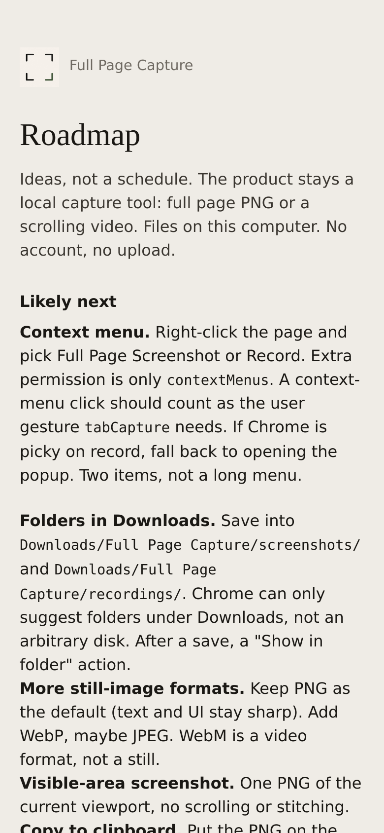 Full Page Capture