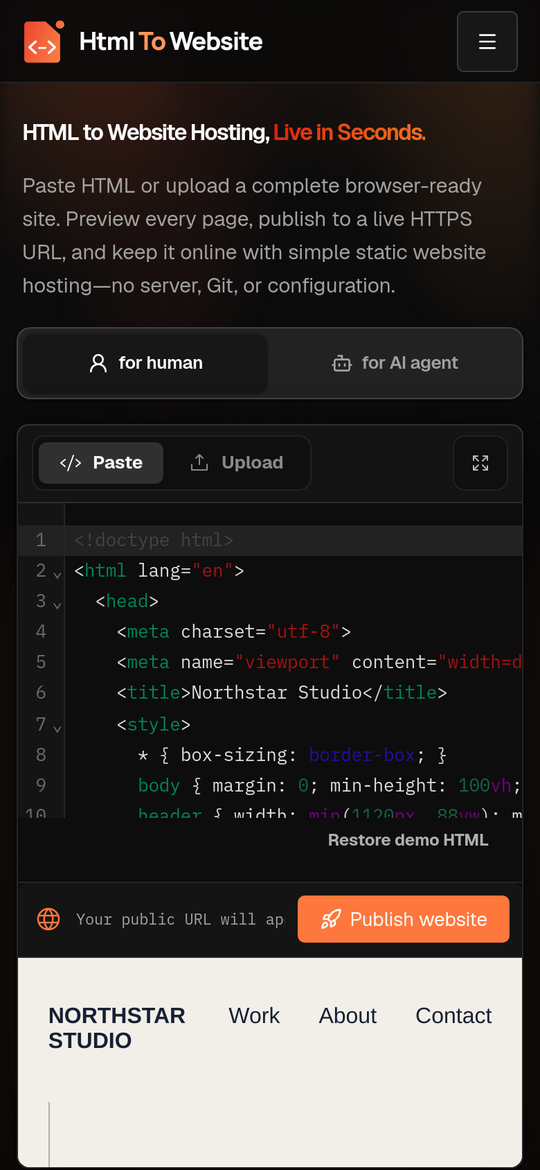Homepage / Lander
