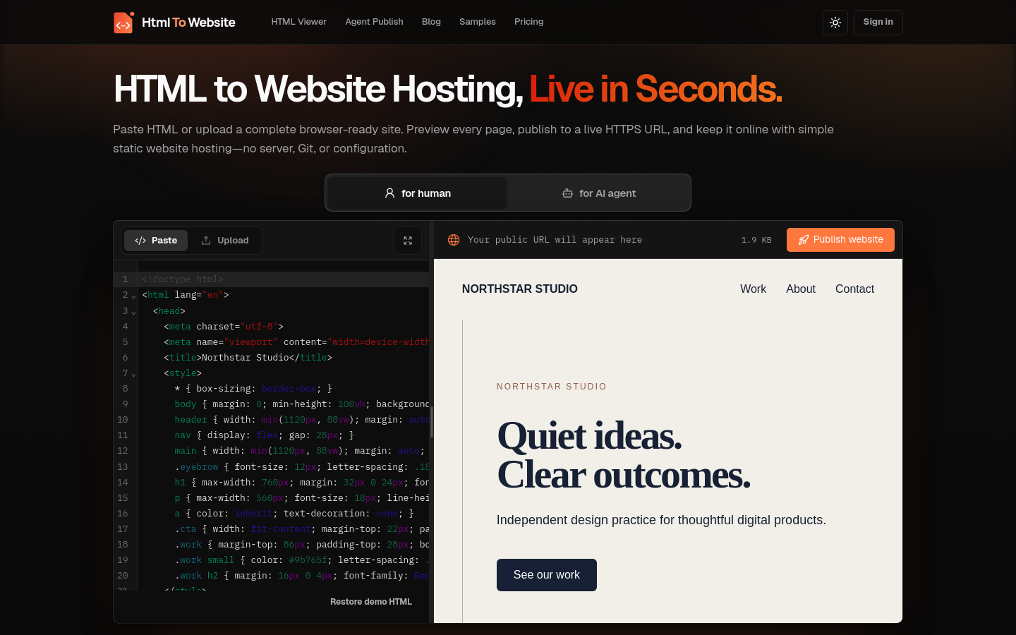 Captured Homepage / Lander
