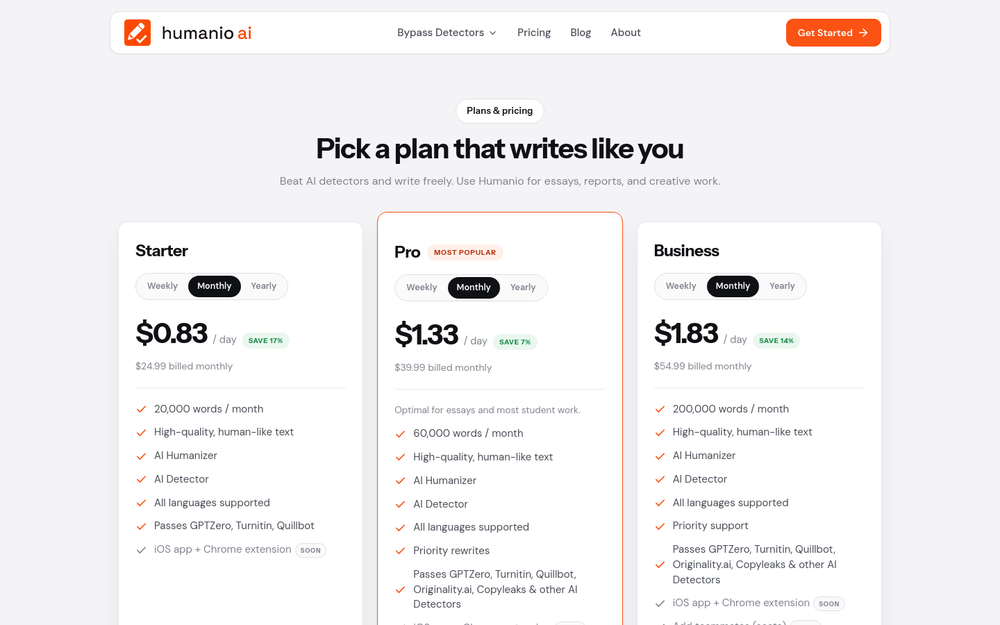 Pricing