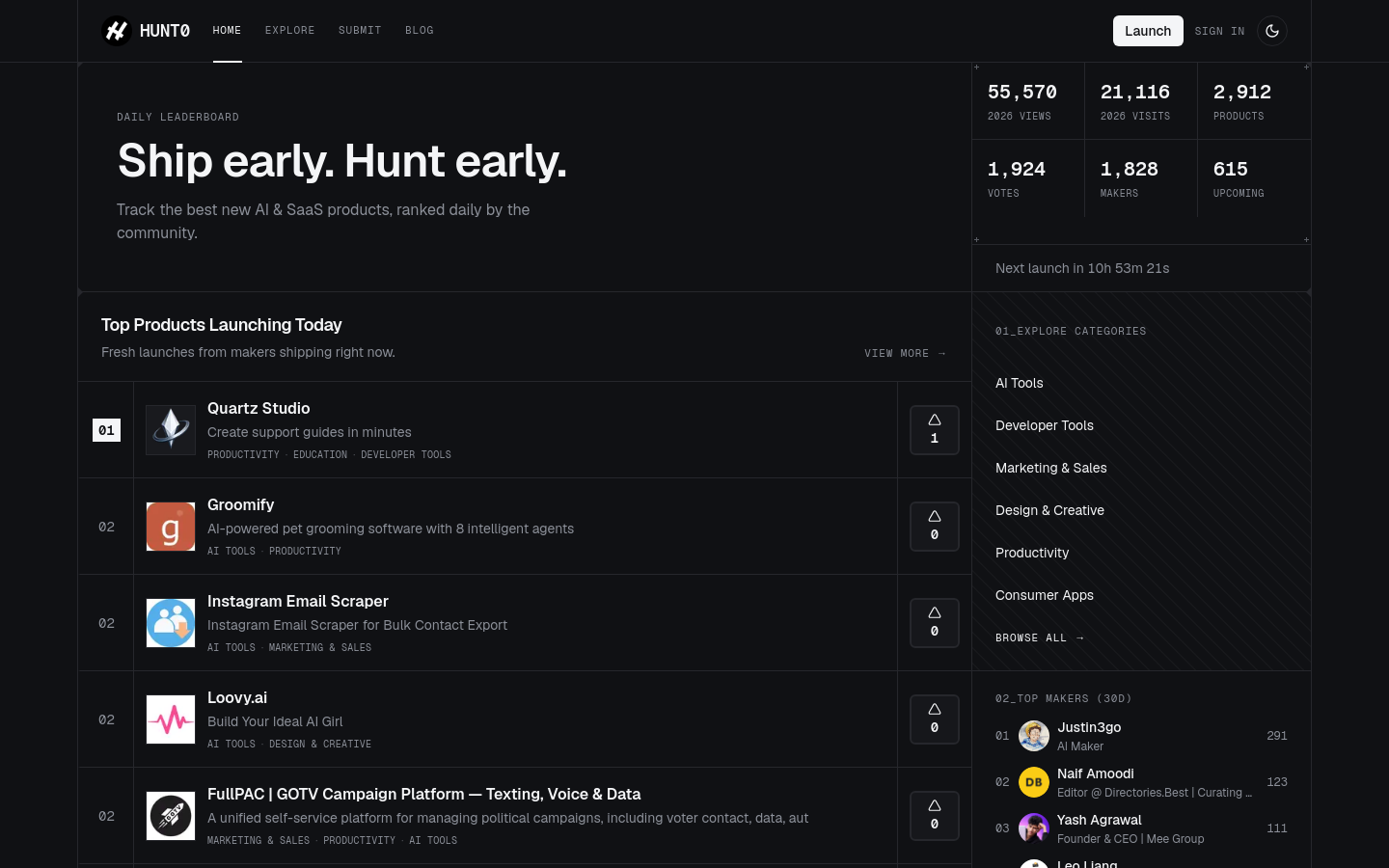 Captured Homepage / Lander