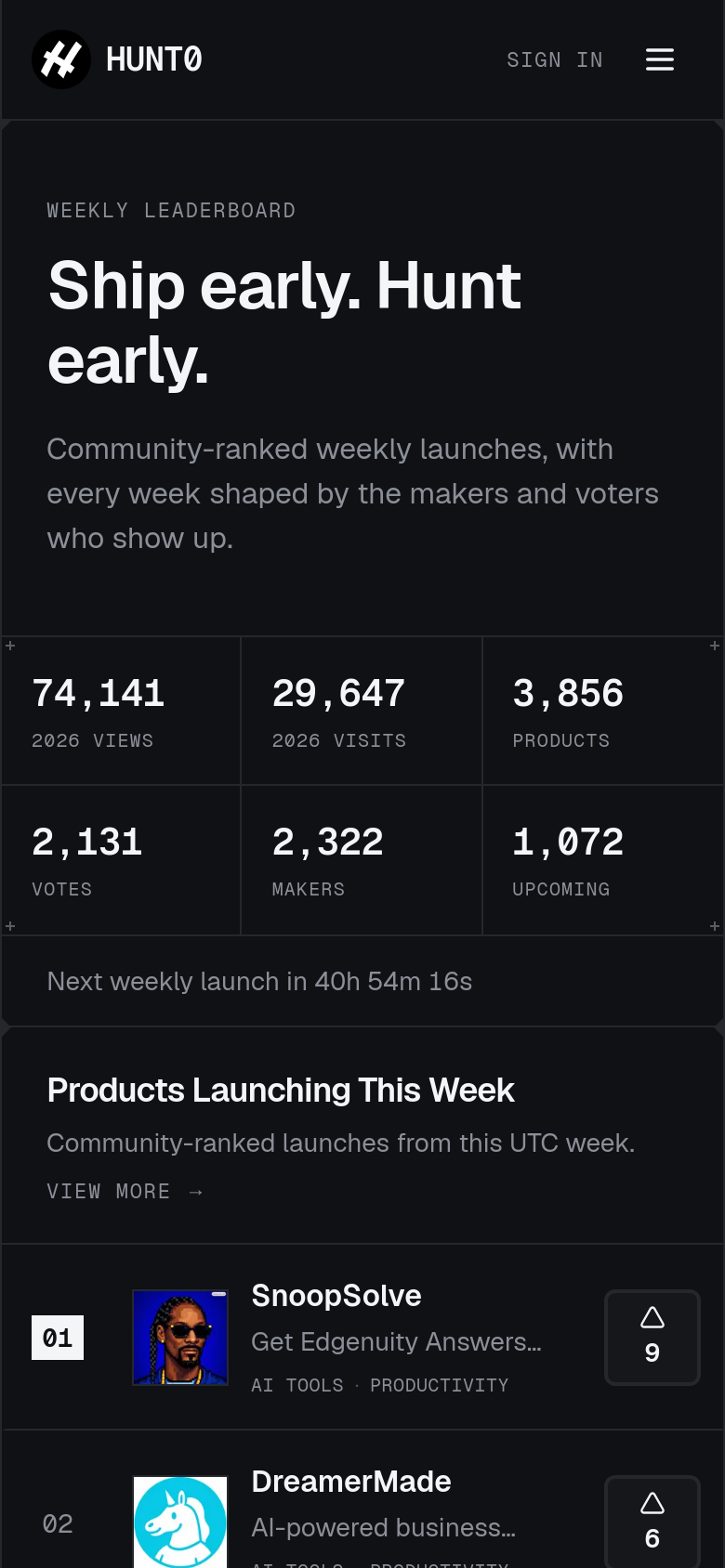 Homepage / Lander
