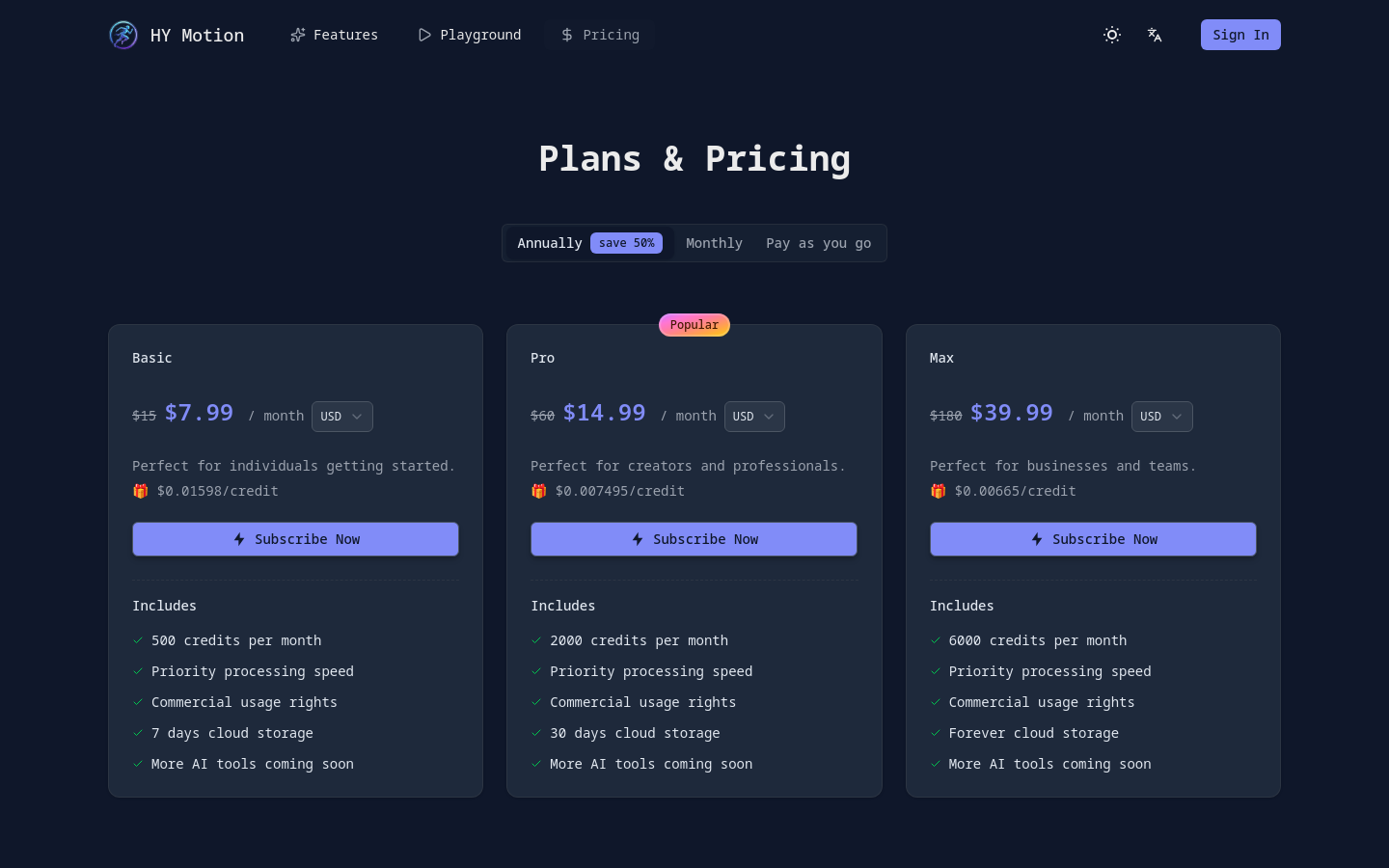 Pricing
