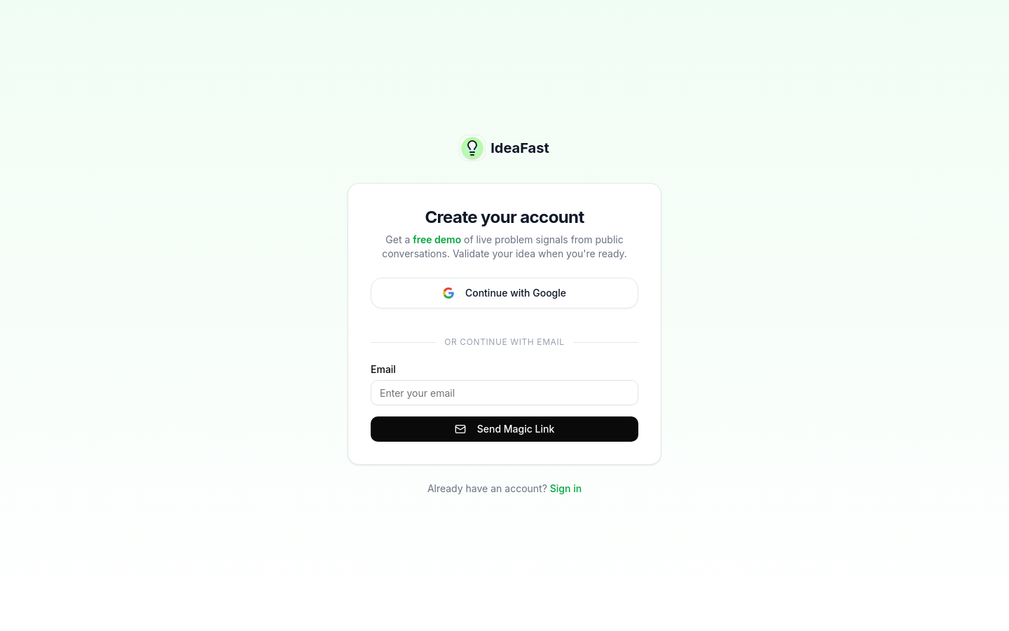 Sign Up