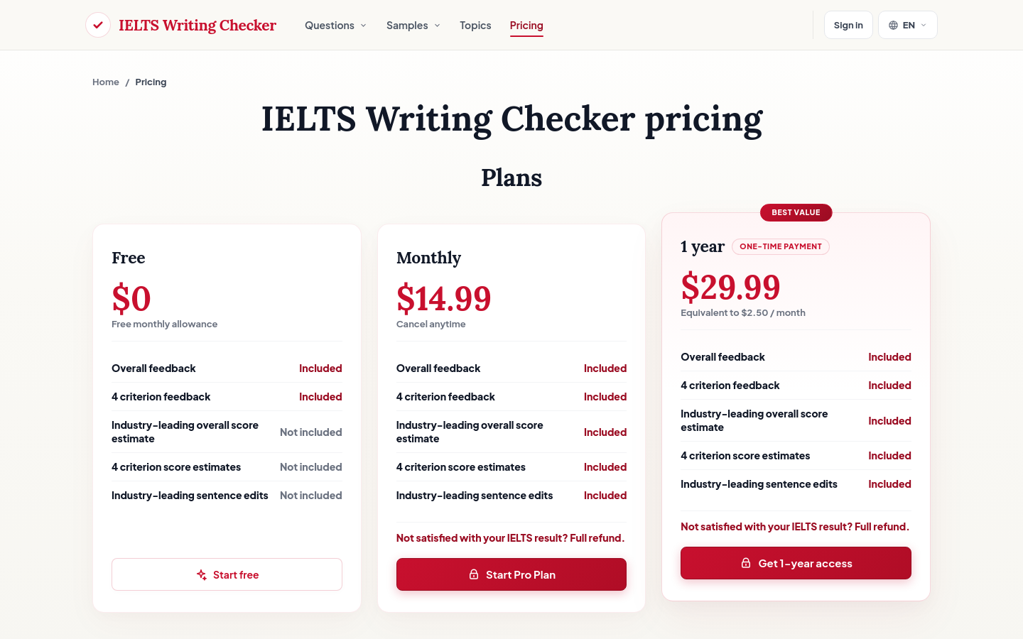 Pricing