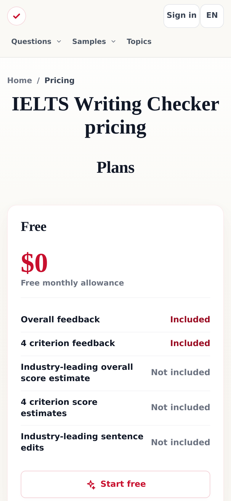 Pricing