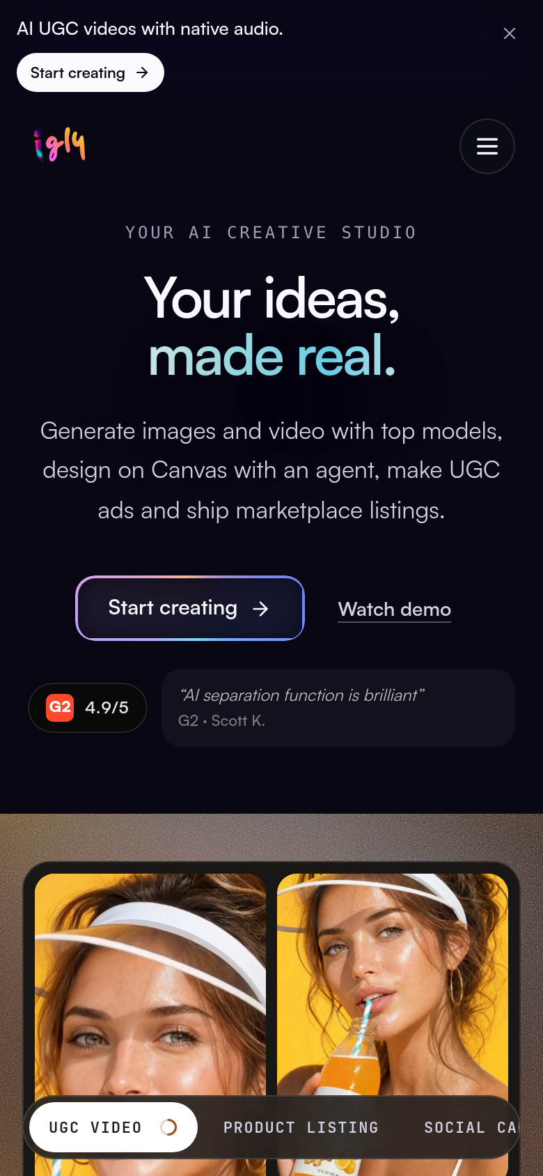 Homepage / Lander