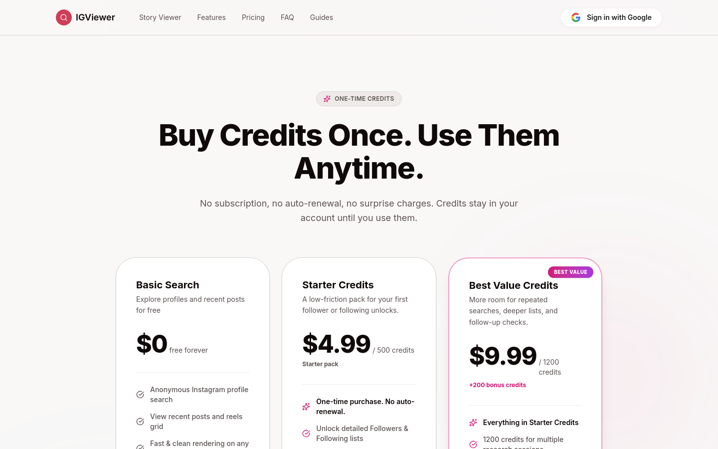 Pricing