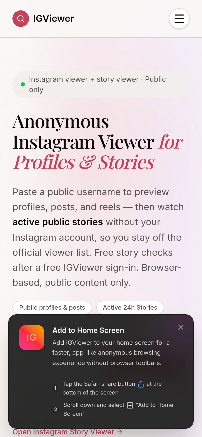 Homepage / Lander