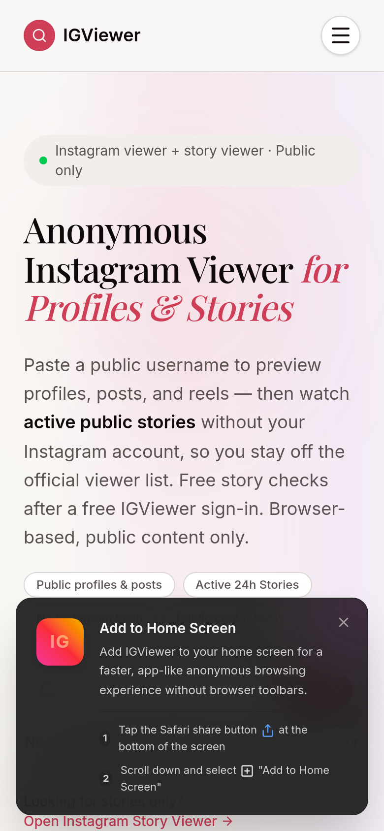 Homepage / Lander