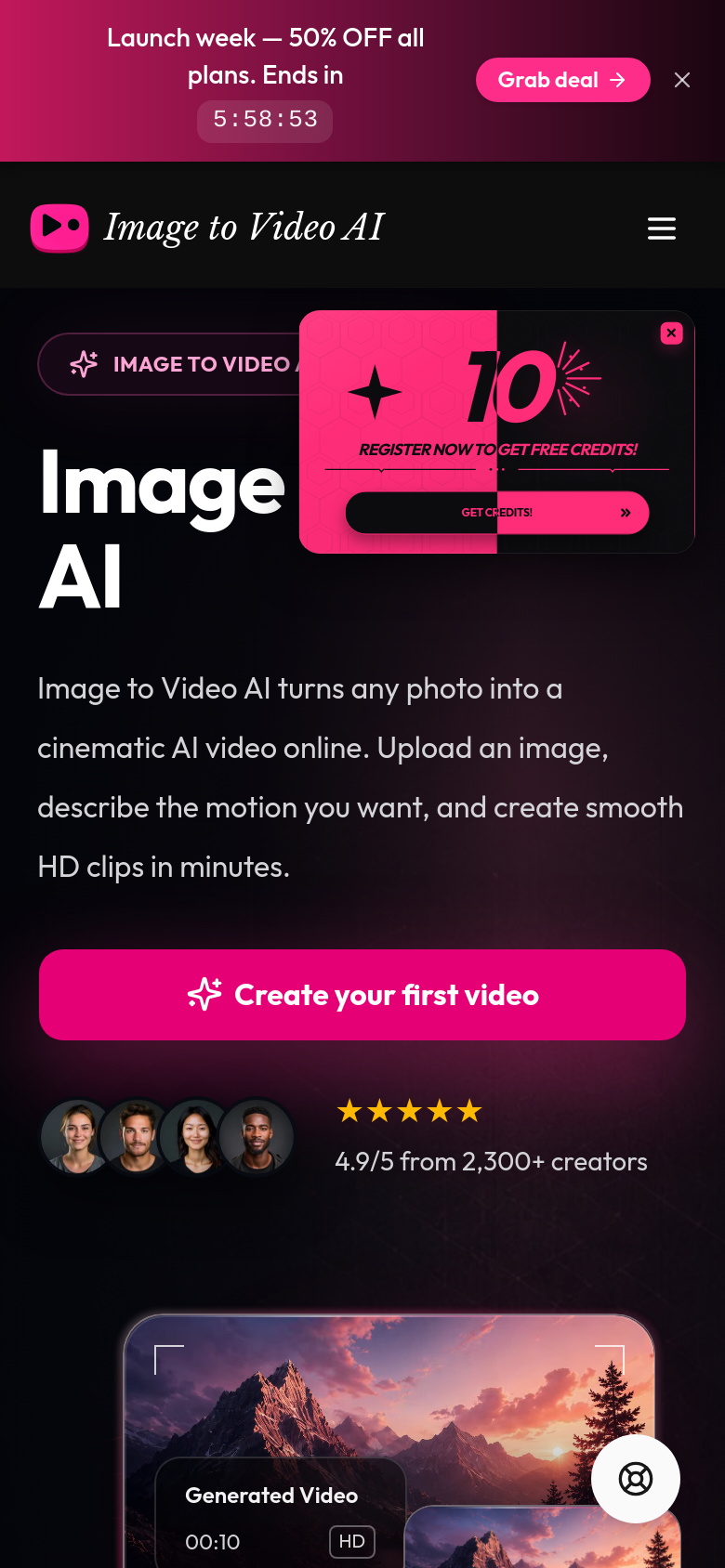 Homepage / Lander