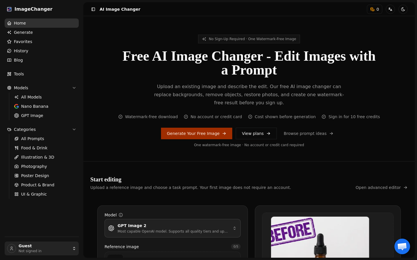 Captured Homepage / Lander