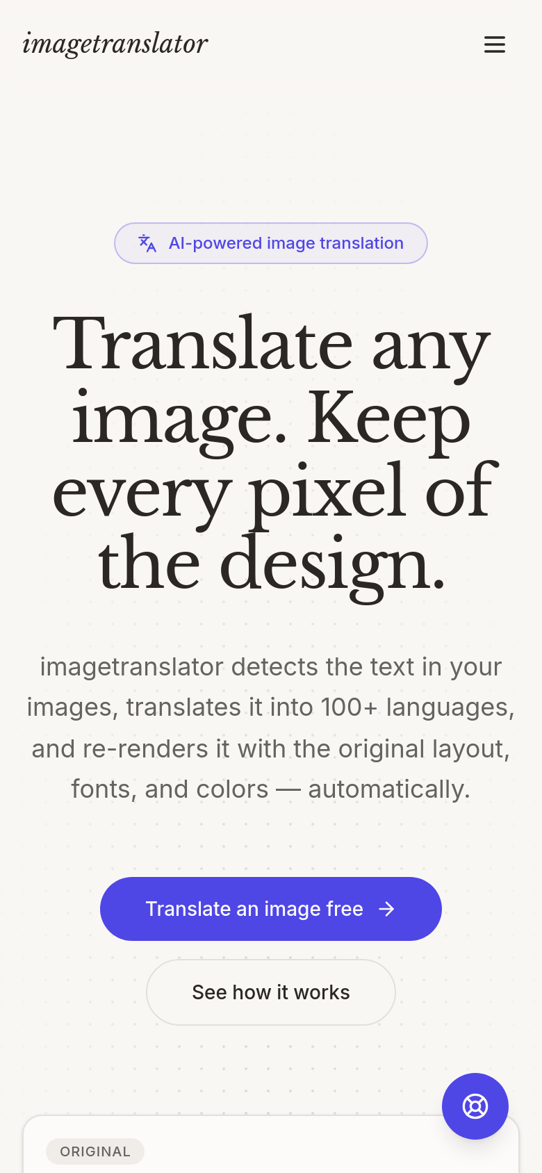 Homepage / Lander