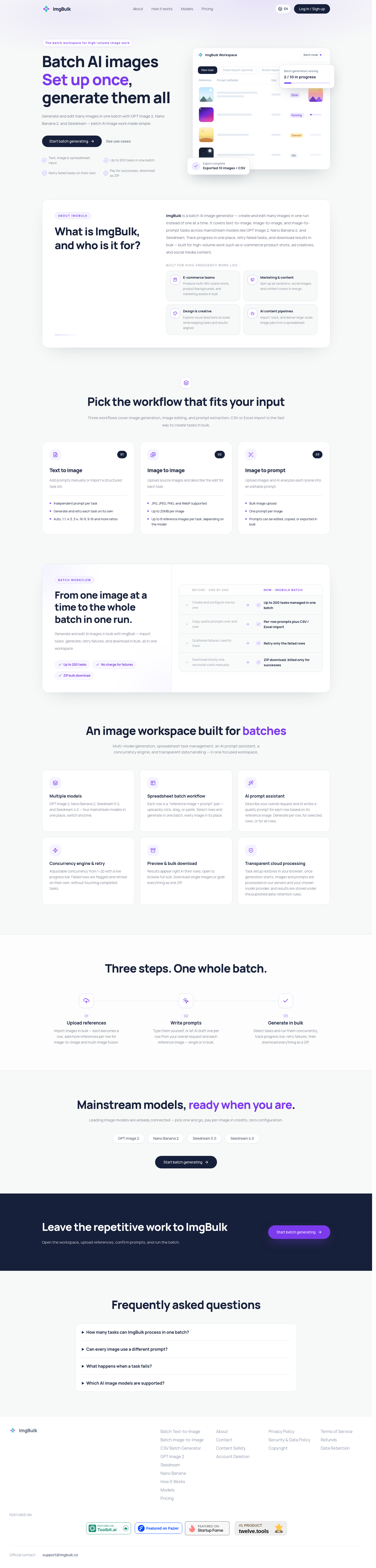 Nav section of imgbulk.co