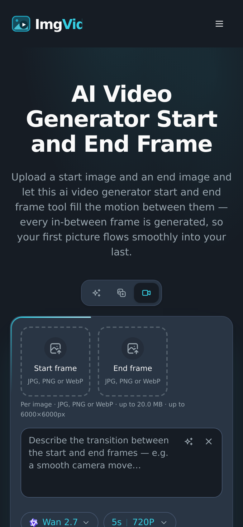 Start End Frame To Video