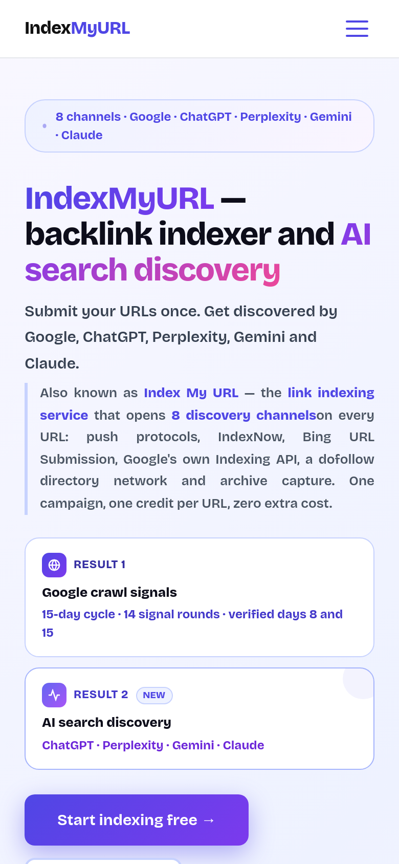 Homepage / Lander