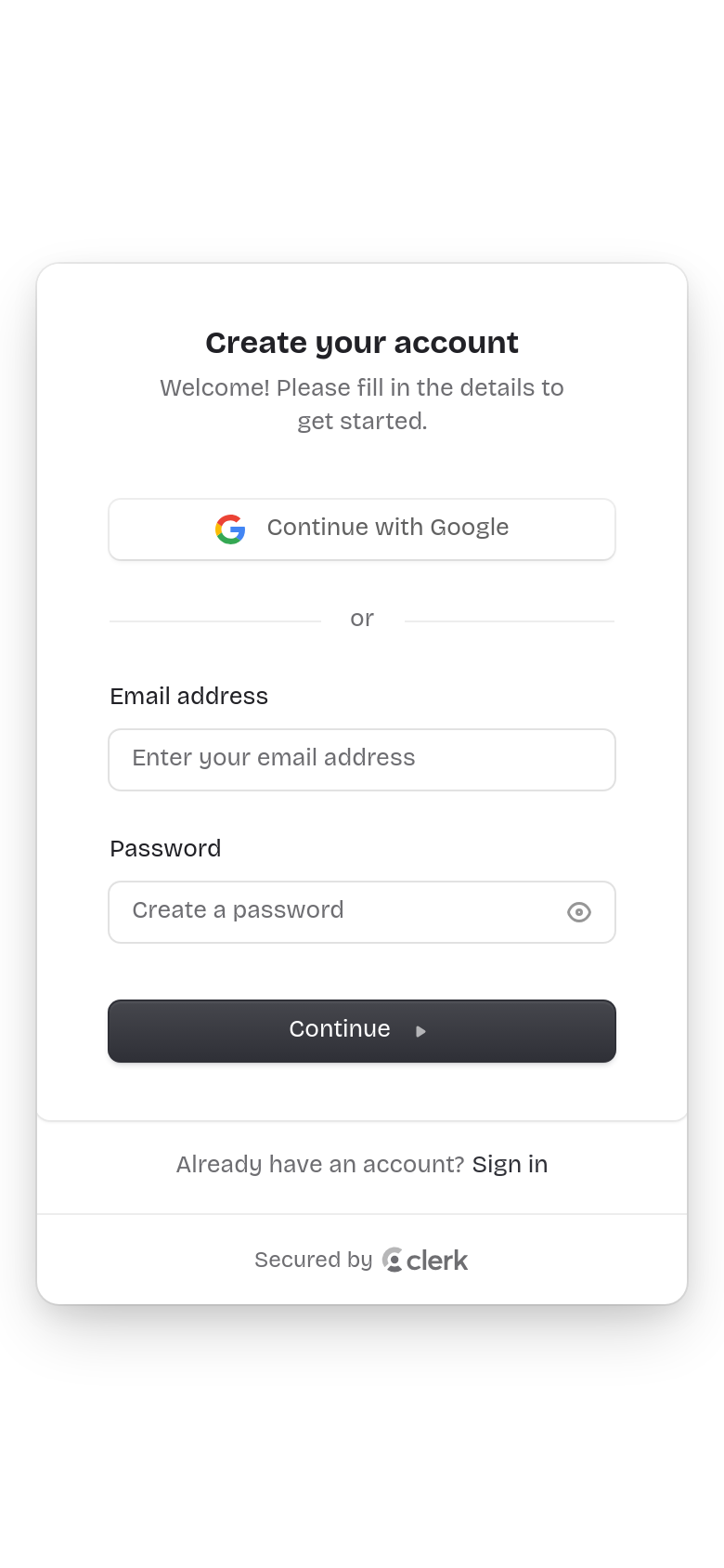 Sign Up