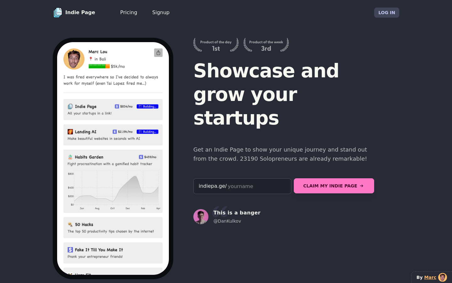 Captured Homepage / Lander