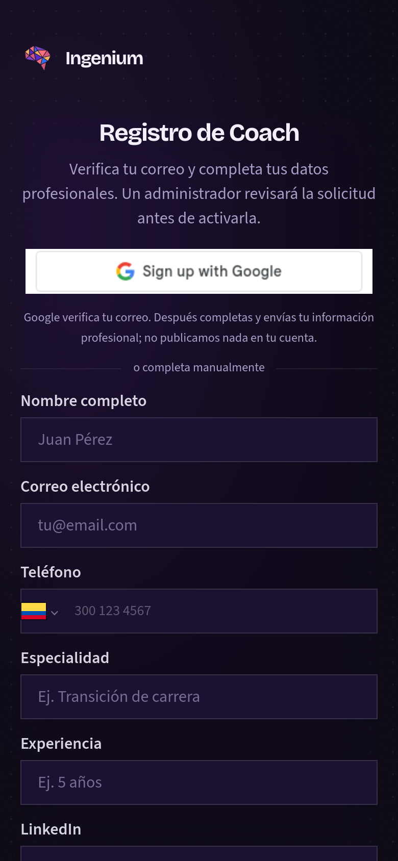 Register Coach