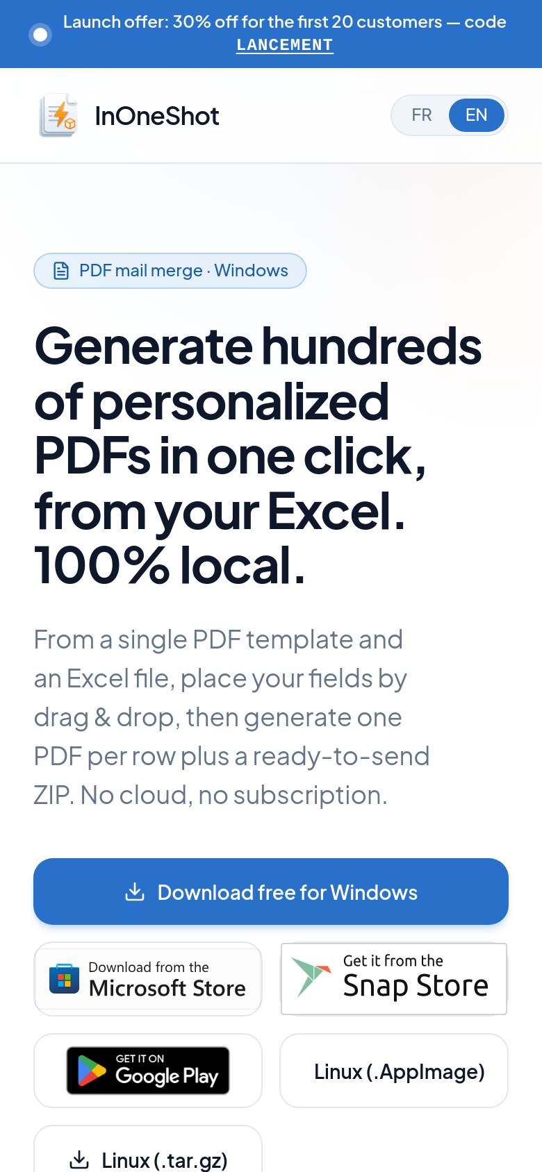 Homepage / Lander