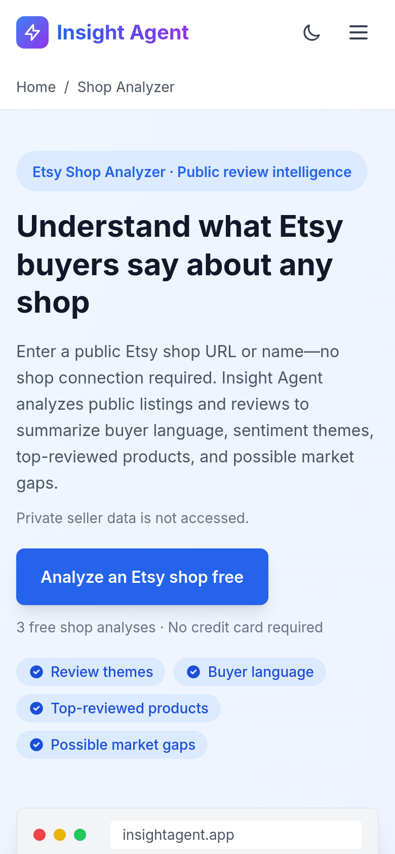 Shop Analyzer