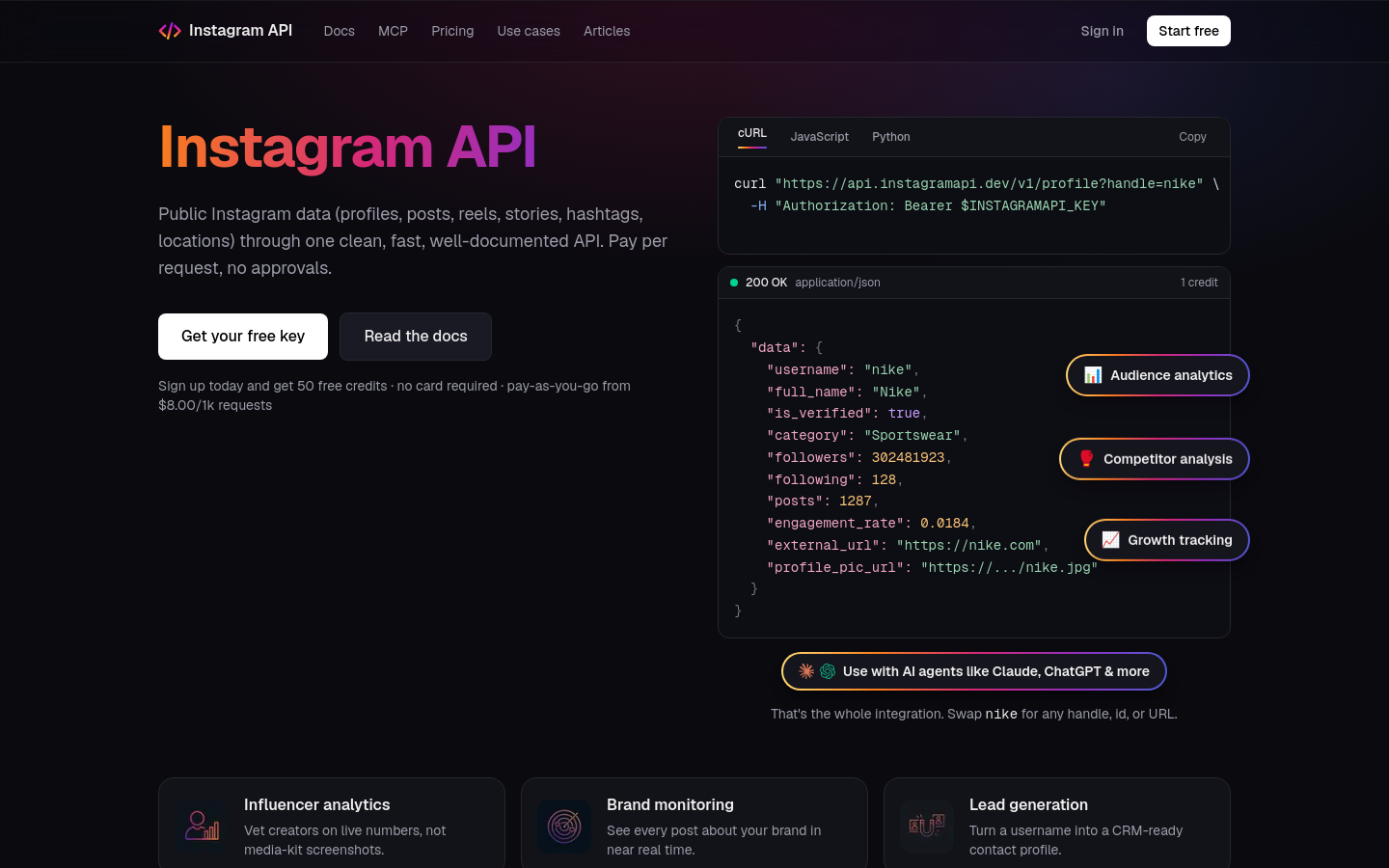 Captured Homepage / Lander