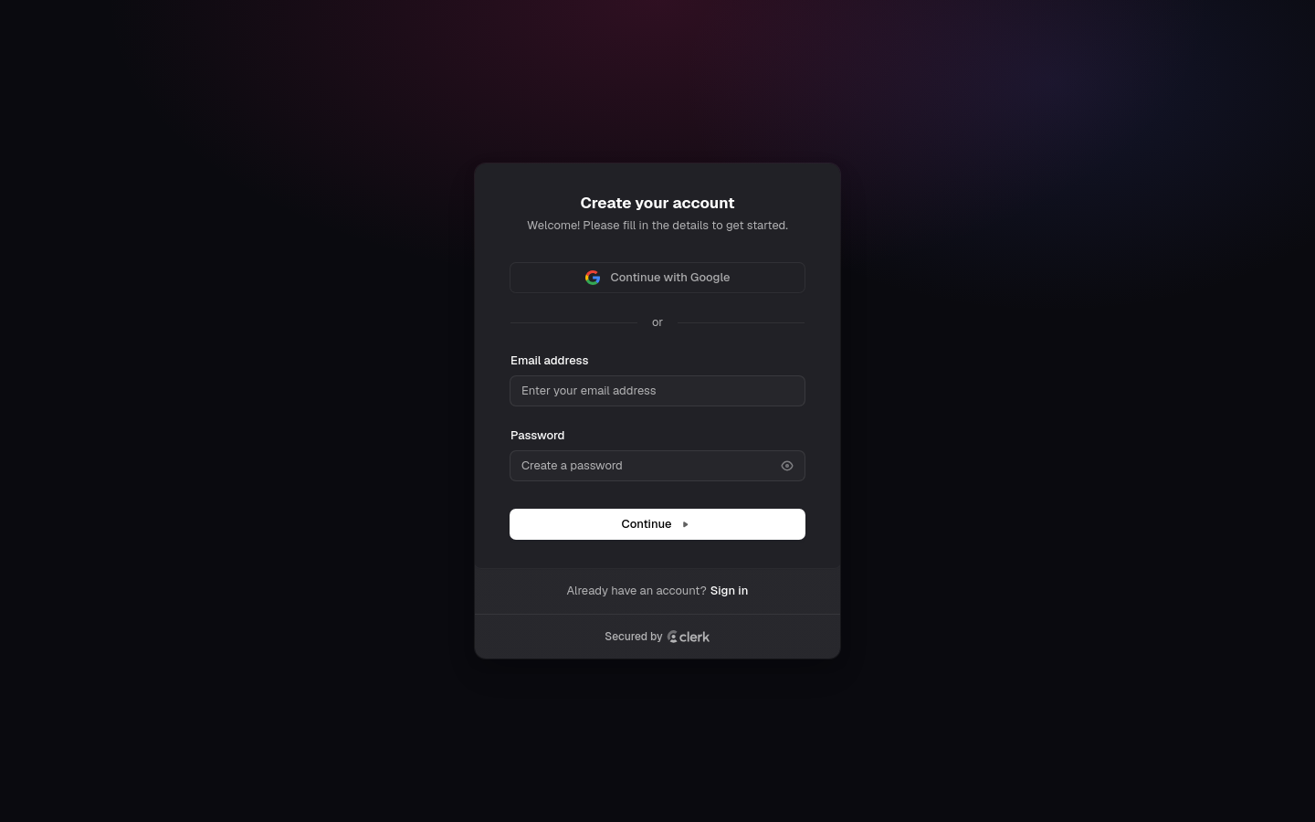 Sign Up