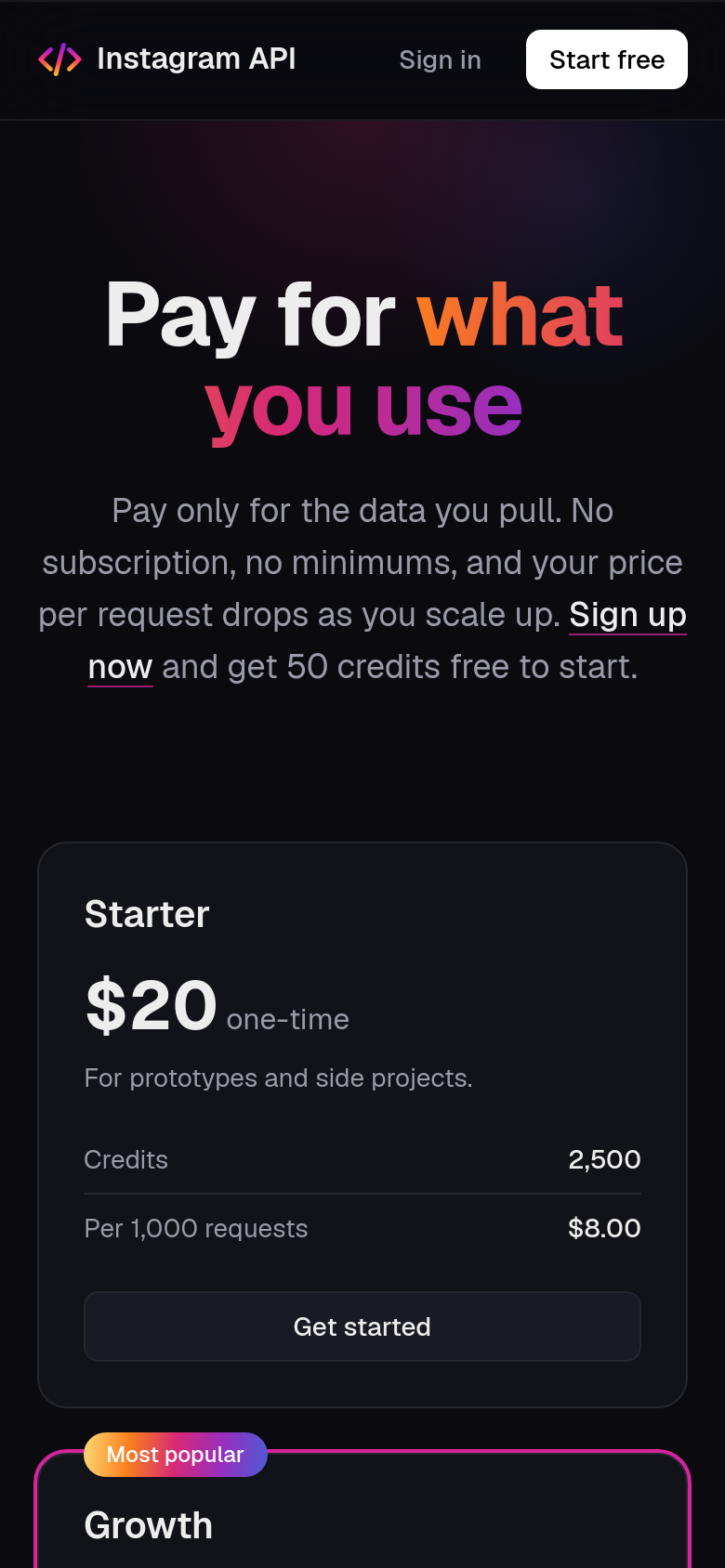 Pricing