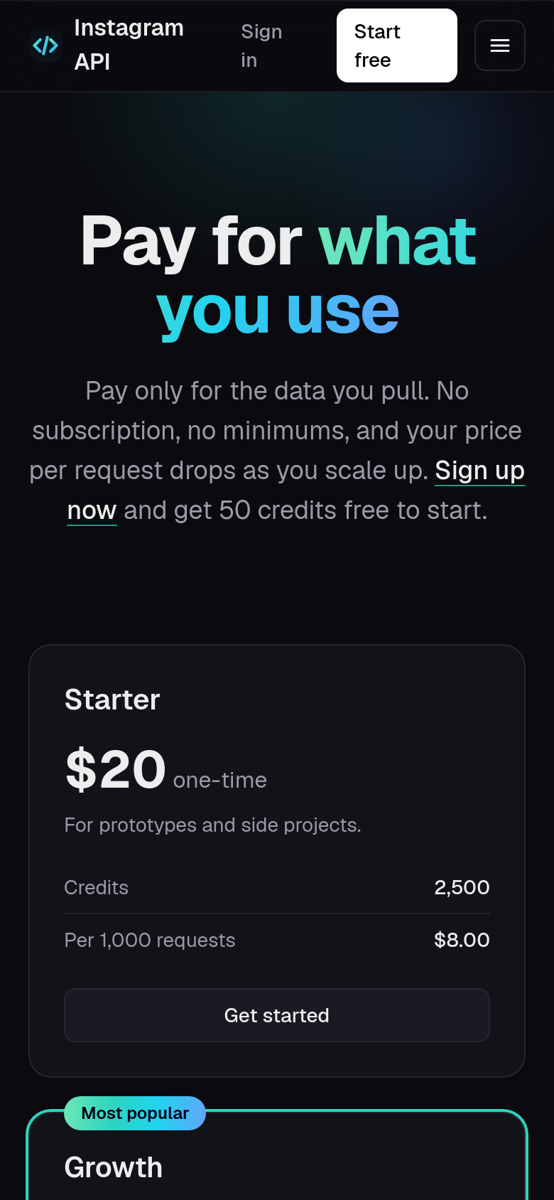 Pricing