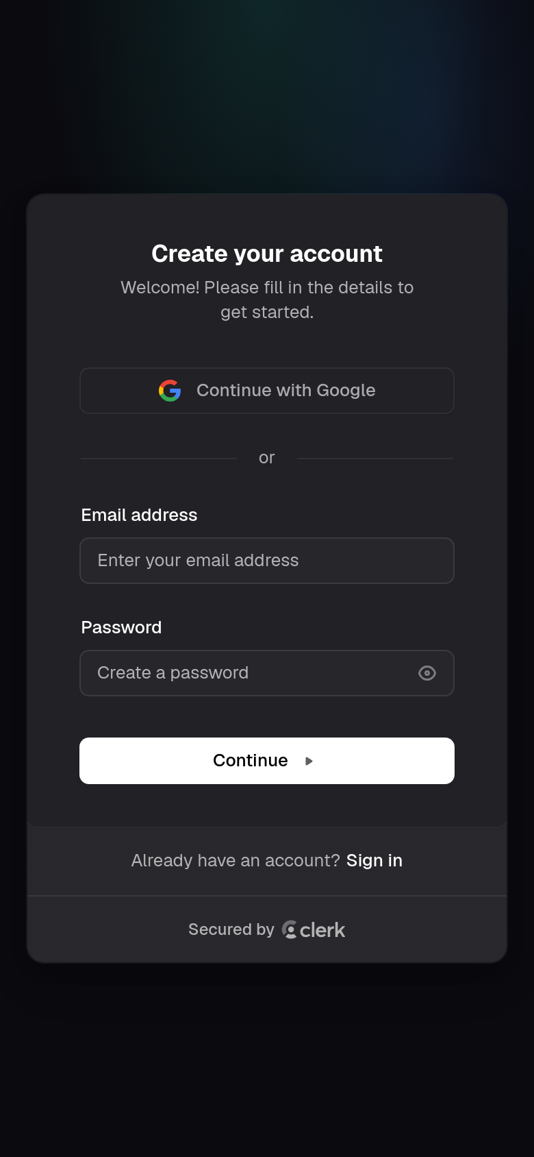 Sign Up