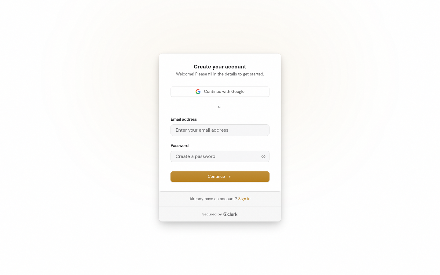 Sign Up