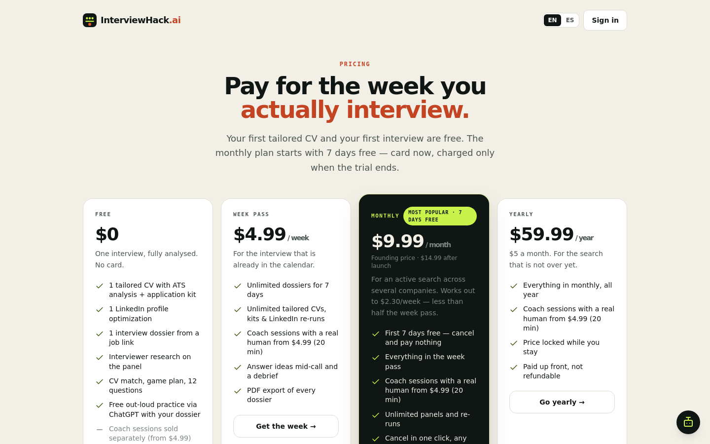 Pricing