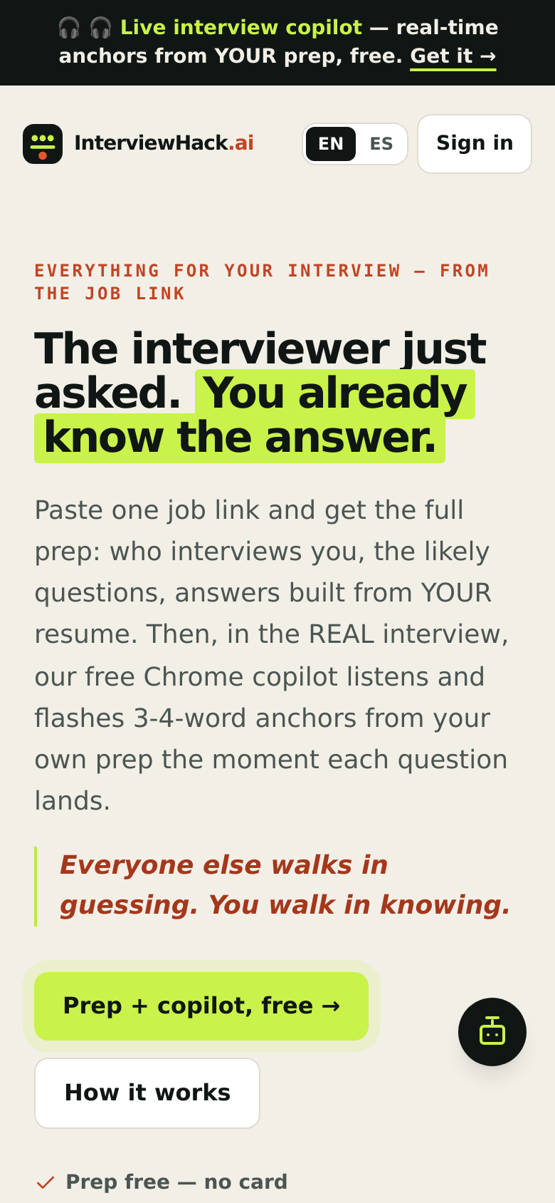 Homepage / Lander