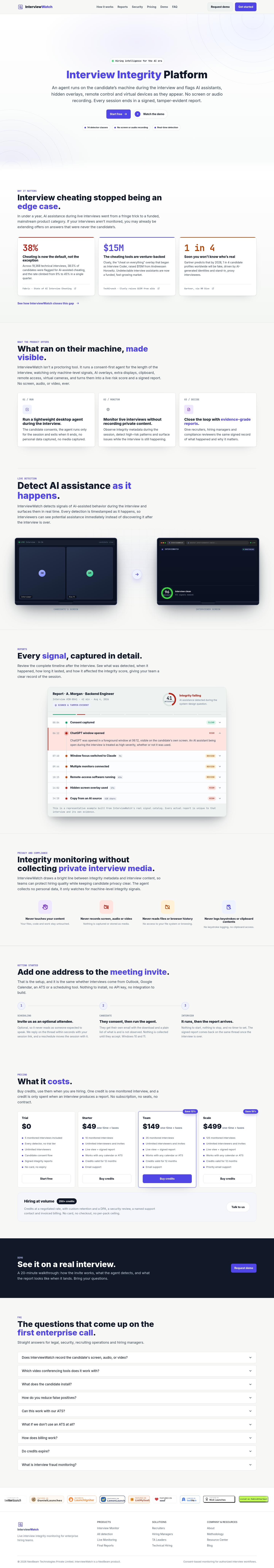 interviewwatch.com — The Pricing Page