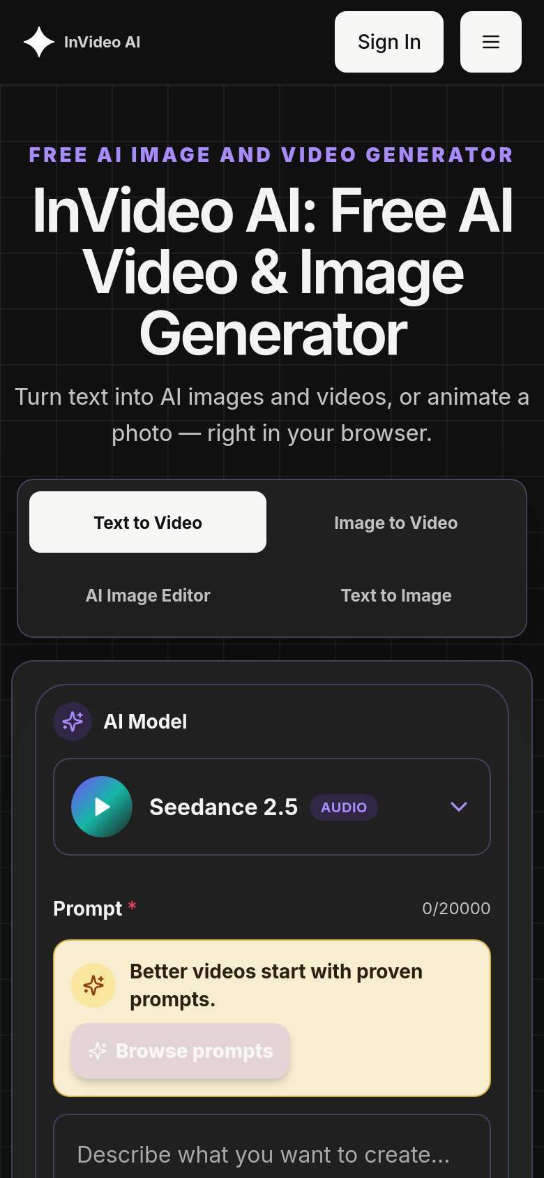 Homepage / Lander