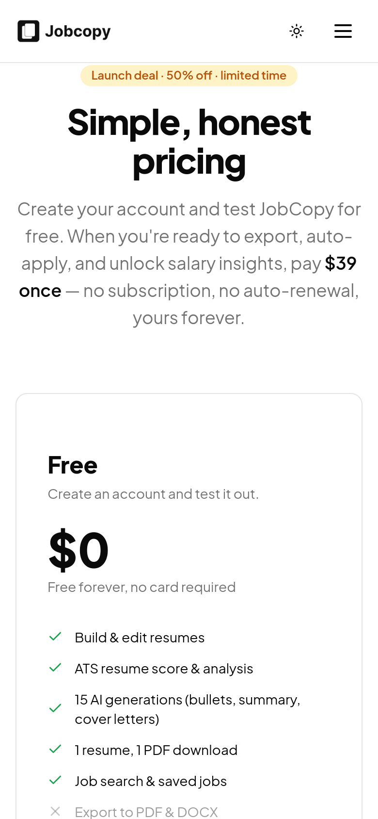 Pricing