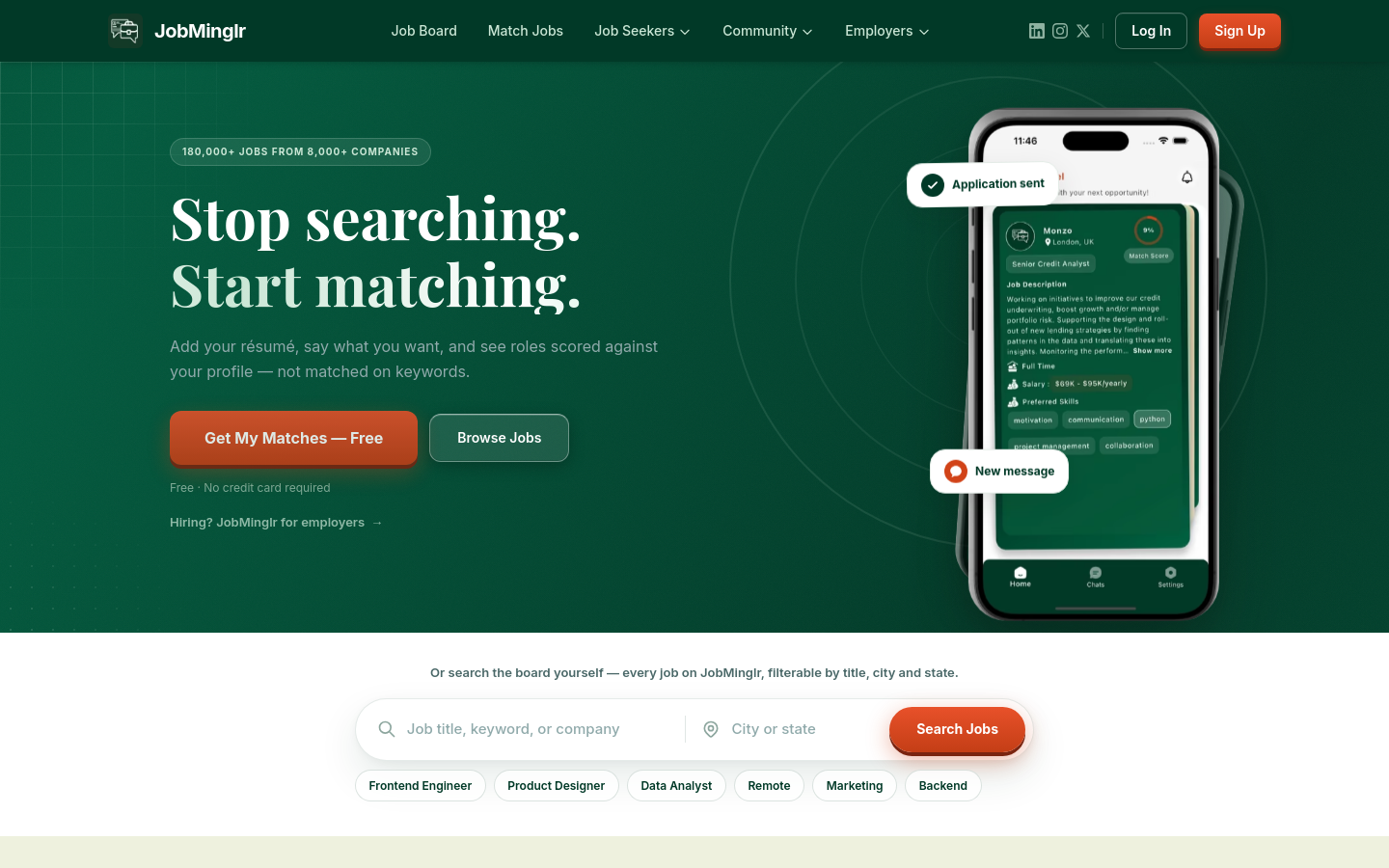 Captured Homepage / Lander