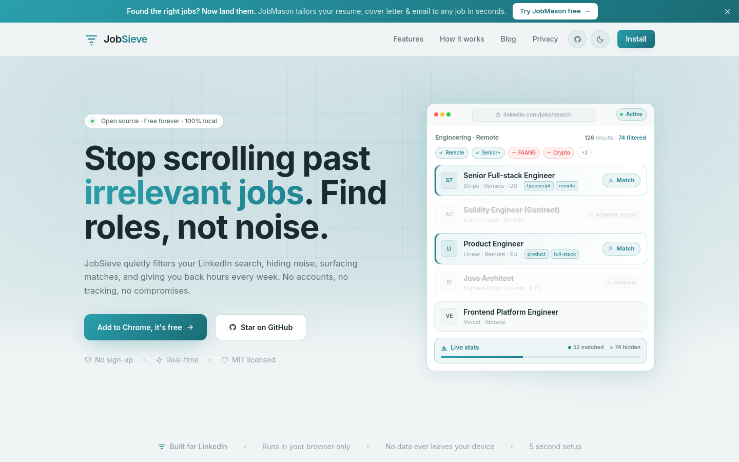 Captured Homepage / Lander