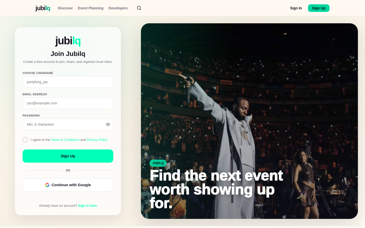 Signup