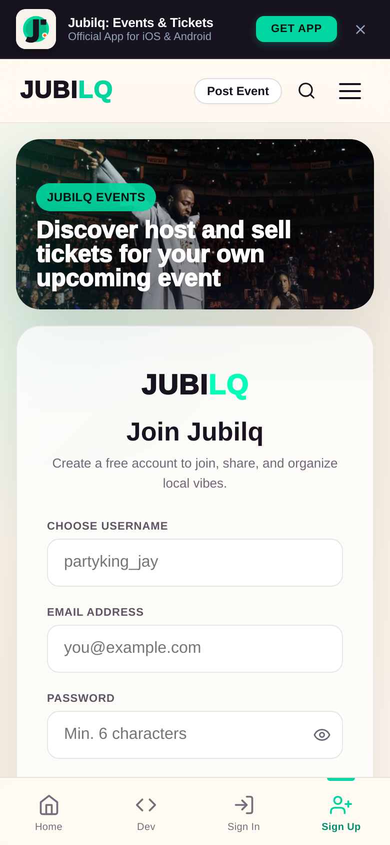 Signup