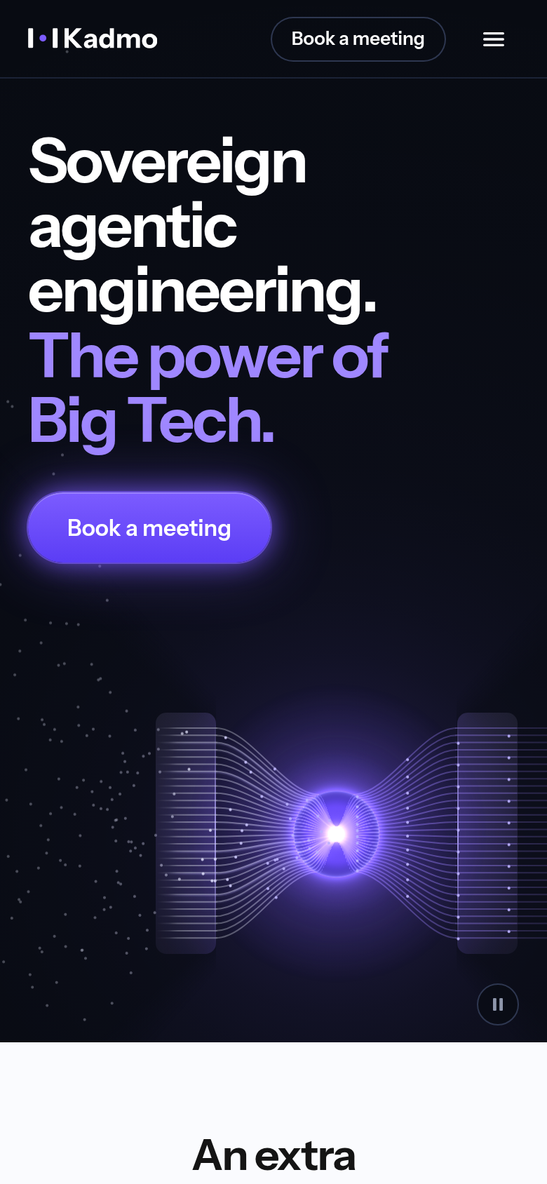 kadmo.ai mobile capture of the first page