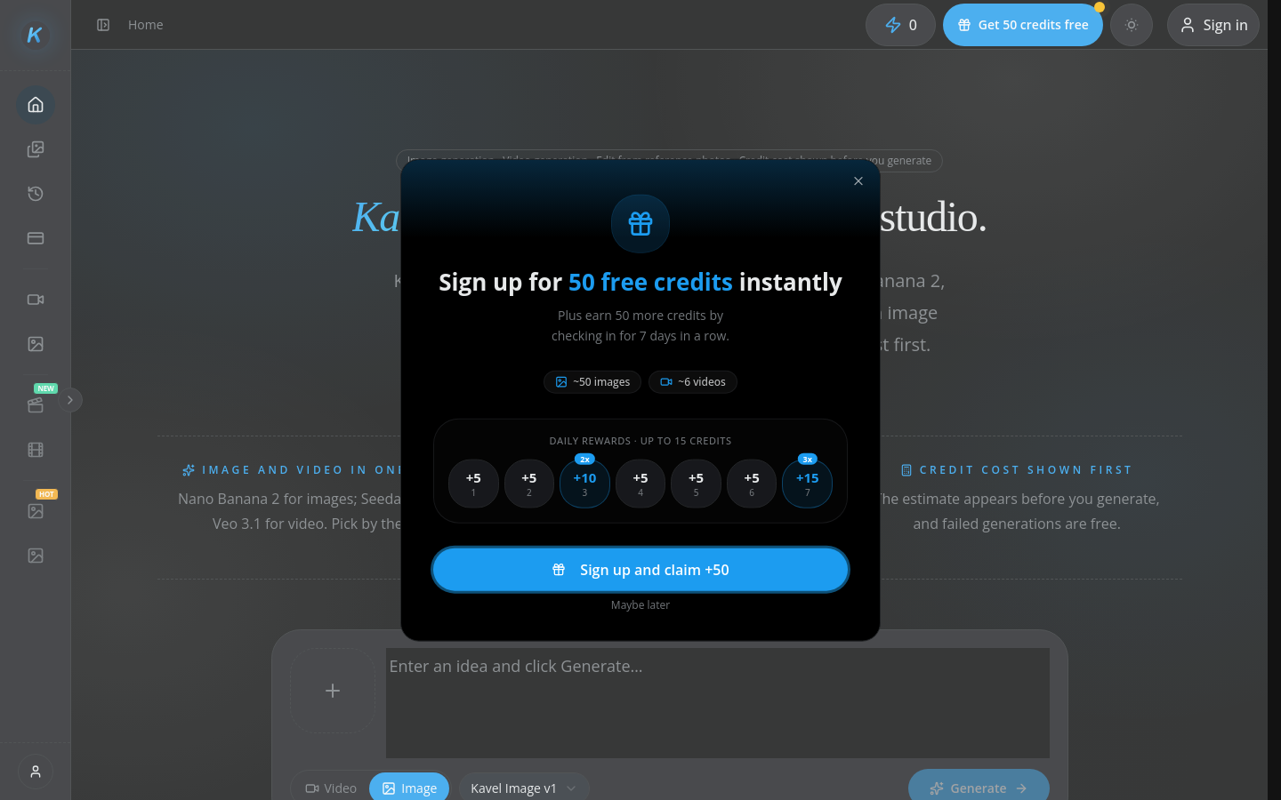 Above-the-fold capture of kavel.ai