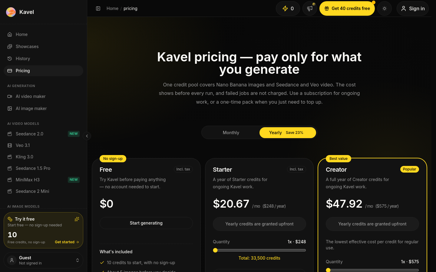 Pricing