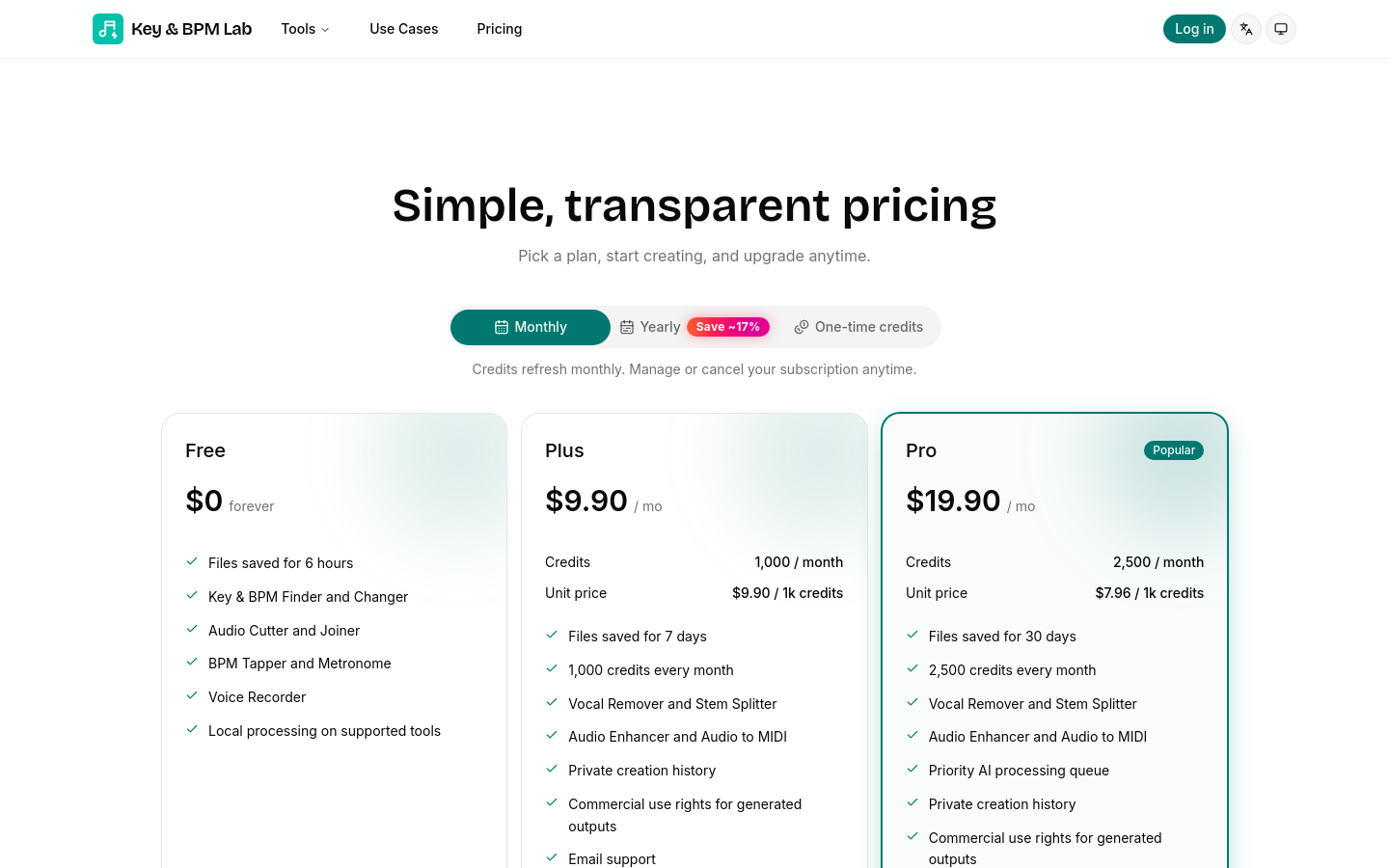 Pricing