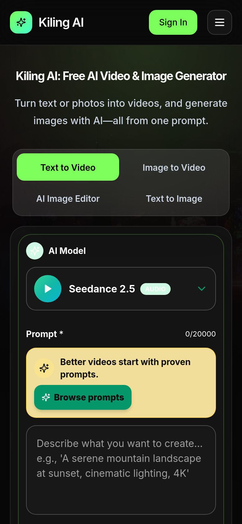 Homepage / Lander