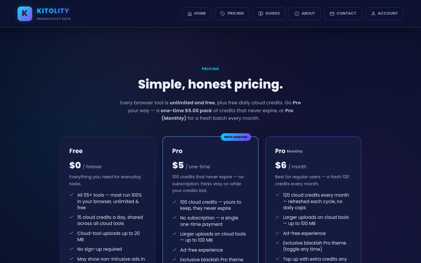 Pricing