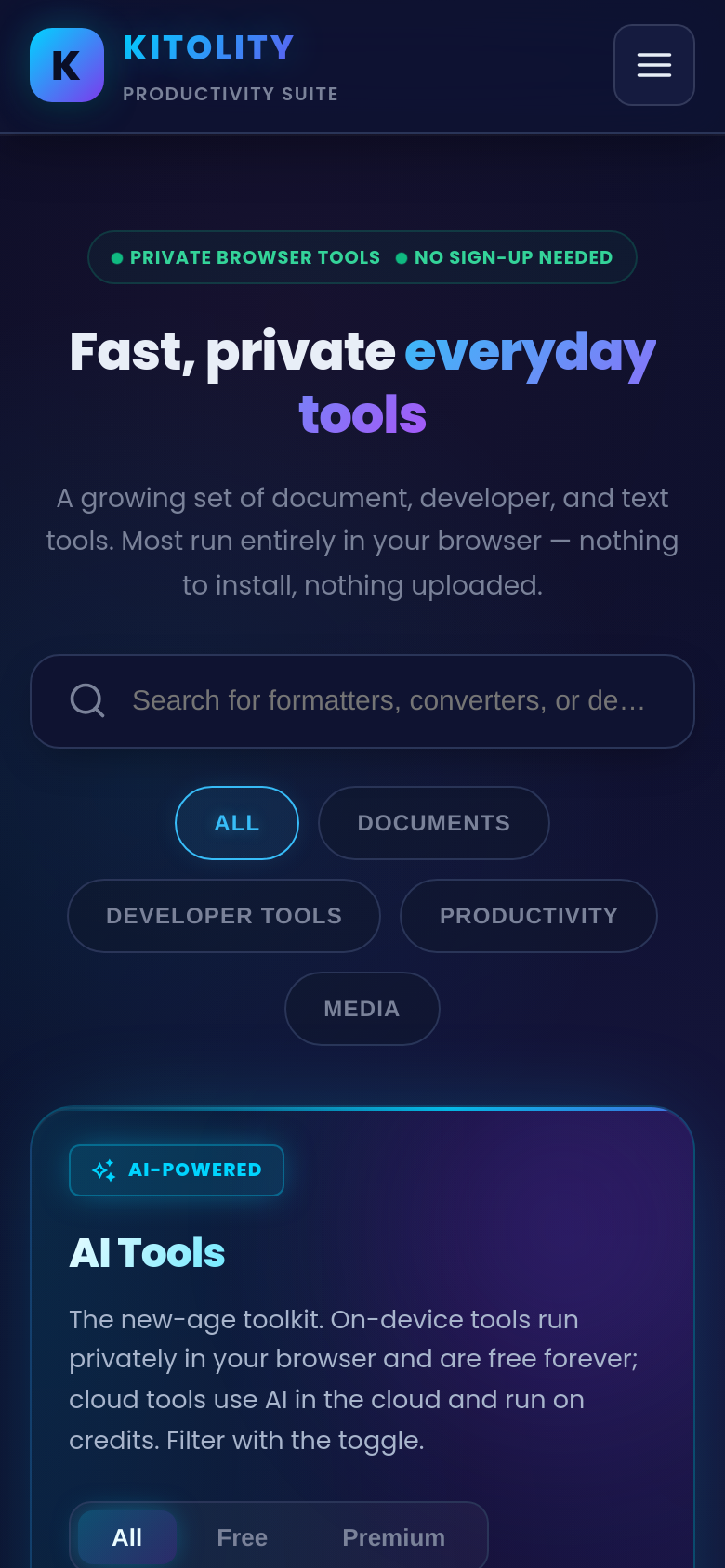 Homepage / Lander